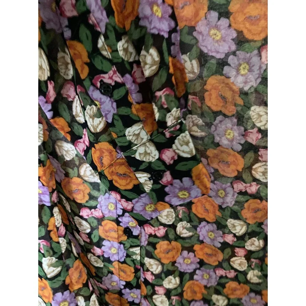 Philosophy Women's Button Up Long Sleeve Floral Blouse - Picture 7 of 10